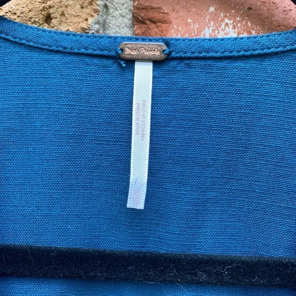 FREE PEOPLE Adelle Teal Blue Mini Dress Tunic—Size XS - Picture 12 of 16